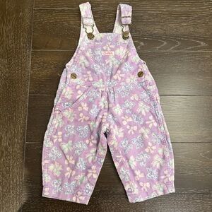 Vintage Carter's Lavender Corduroy Overalls‎ With Bow Print